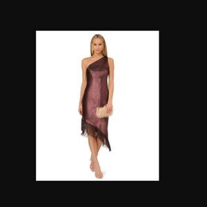 Adrianna Eve Foil Cocktail Dress